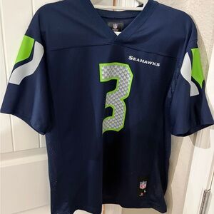 NFL Navy Blue Jersey with Black Patch
